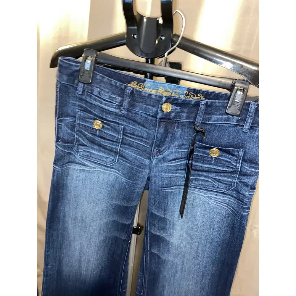 Express Zelda Wide Leg Jeans Women’s Size 6 Ultra Low Rise Dark Wash NWT $88.00 - Picture 3 of 12
